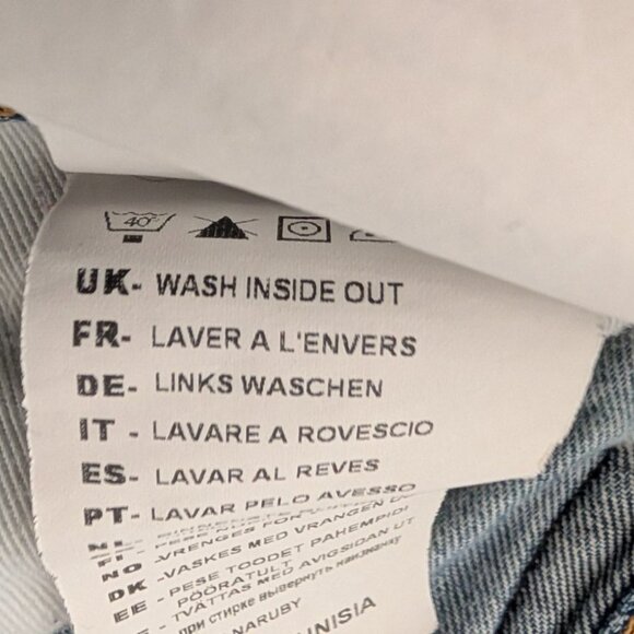 Edwin ED-55 Button Fly Tapered Jeans Mens Size 30x34 Blue Denim Relaxed Cotton - Picture 7 of 14